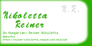 nikoletta reiner business card